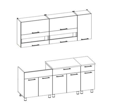 кухонный гарнитур МОНТАНА 2,0 м