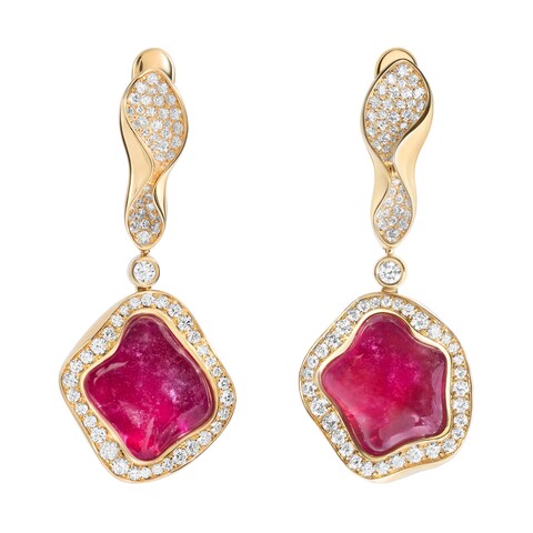 Серьги с Турмалинами и Бриллиантами, E0030-54/1