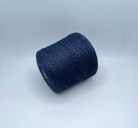 Industria Italiana (пр.Италия),art-Darling 220м/100гр, 64% Органический хлопок, 20% Полиамид, 16% Металлизированное волокно(люрекс), цвет-Синий. арт-29198