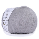 Пряжа Gazzal Super Kid Mohair 64434 светло-серый