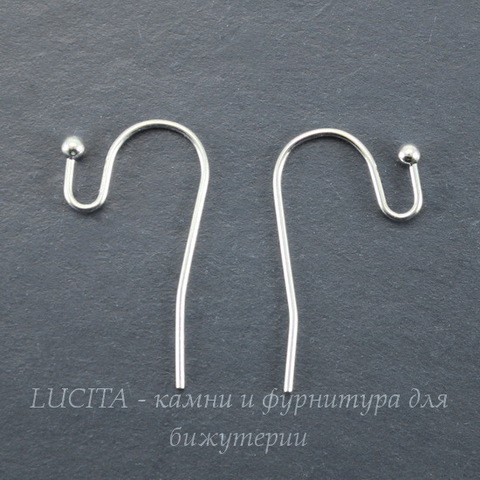 Швензы - крючки c шариком, 22 мм (цвет - серебро), 5 пар