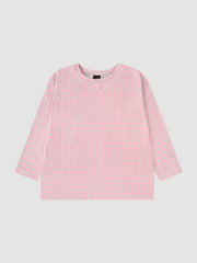 Лонгслив Mjölk Клетка розовая