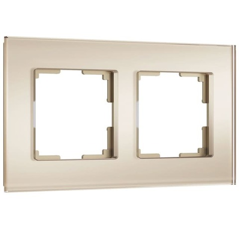 Рамка на 2 поста. Цвет Шампань soft-touch. Werkel(Веркель). Senso. a064577 / W0023111