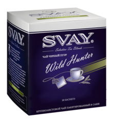 Чай Svay Wild Hunter (Дикий охотник) черный Пуэр в саше (20 саше по 2 гр.)