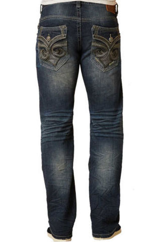 Affliction | Джинсы мужские Blake Fleur Frisco 110RS203 сзади