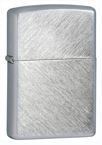 Зажигалка Zippo с покрытием Herringbone Sweep, латунь/сталь, серебристая, матовая, 36x12x56123