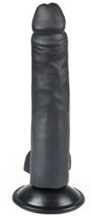Черный фаллоимитатор-реалистик на присоске - 16,5 см. - 