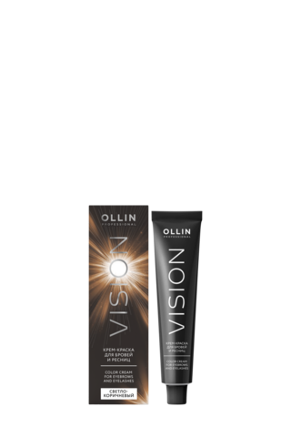 OLLIN PROFESSIONAL VISION крем-краска для бровей и ресниц (Светло-коричневый) 20мл