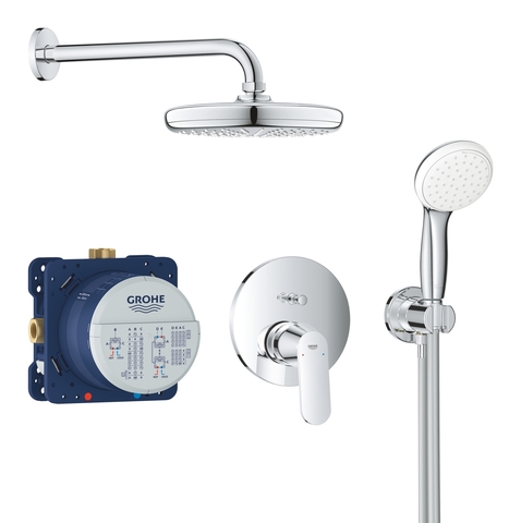 Набор для комплектации душа, GROHE Eurosmart Cosmopolitan, с верхним душем Tempesta 210, хром, (25219001)