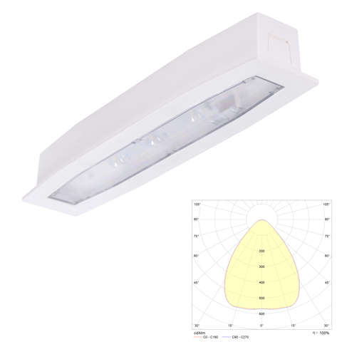 Встраиваемый светильник аварийного освещения Suprema LED SOH PT IP54 Intelight – внешний вид