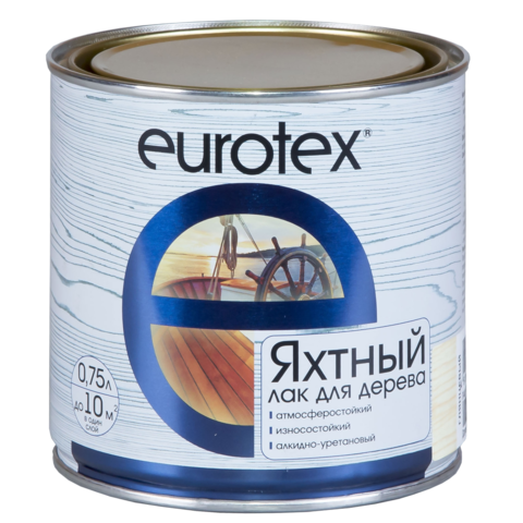 Eurotex лак яхтный полуматовый 0.75л