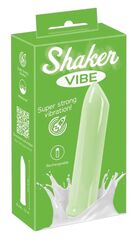 Зеленая вибропуля Shaker Vibe - 10,2 см. - 