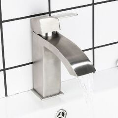 Смеситель для раковины, Frap, корот изл, с картриджем, нерж, F10803