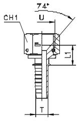 Фитинг DN 38 JIC (Г) 1.7/8 (штифтованная гайка) CAST