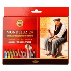 Карандаши акварельные KOH-I-NOOR MONDELUZ OLD MAN 3711, 24 цвета