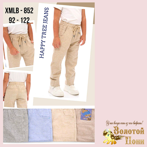 Брюки лён м (92-122) 250528-XMLB-852