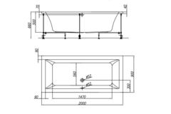 Ванна акриловая прямоугольная Kolpa San Ванна Rapido 200*90, Basis в комплекте с каркасом