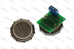 Кнопка (кнопочный модуль) ВКЛ13А-7-4П "10 этаж", круглая, с кодом Брайля