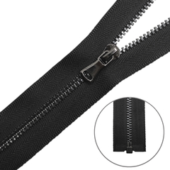 Молния металл Т3, L 70 см, чёрный/тёмный никель