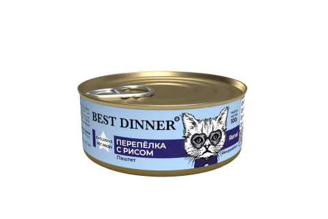Best Dinner Renal консервы для кошек (перепелка с рисом) 100 гр