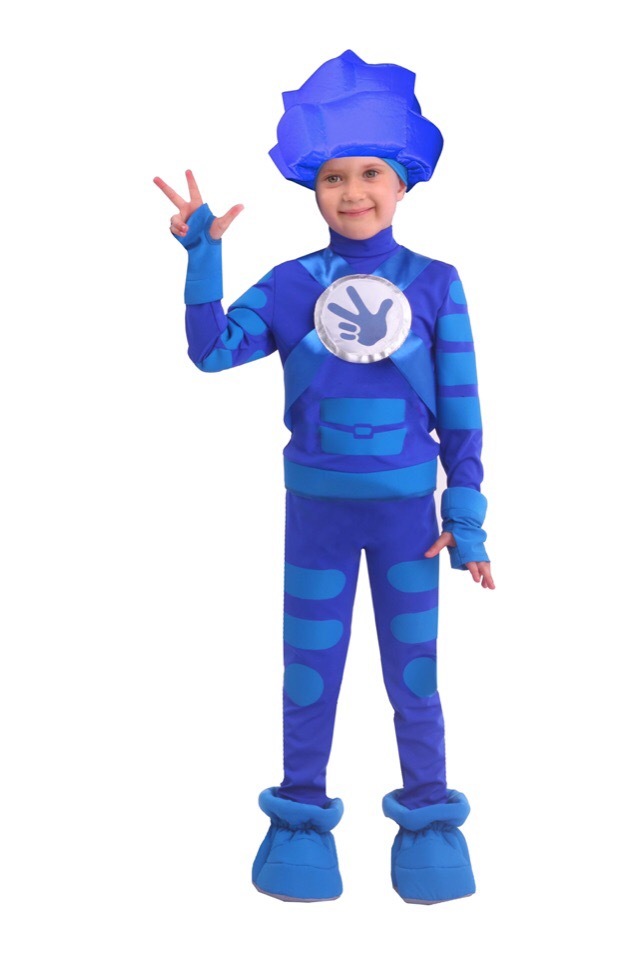 Карнавальный костюм для мальчиков р 104 Batik Нолик синий