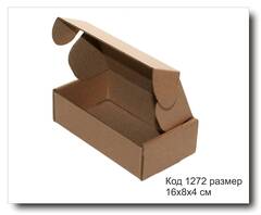 Коробка код 1272 размер 16х8х4 см гофро-картон