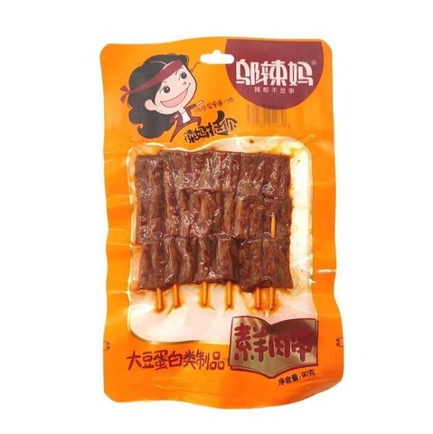 Wu La Ma Снек соевый со вкусом ОСТРОЙ БАРАНИНЫ, 90 гр.