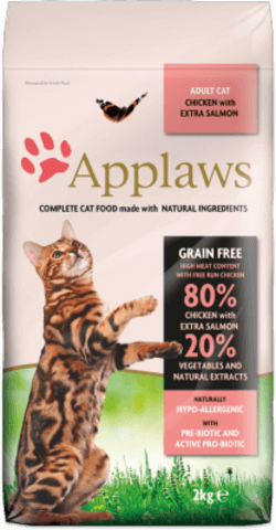 купить эпплоуз Applaws Dry Cat Chicken & Salmon 80/20% сухой беззерновой корм для взрослых кошек с курицей и лососем