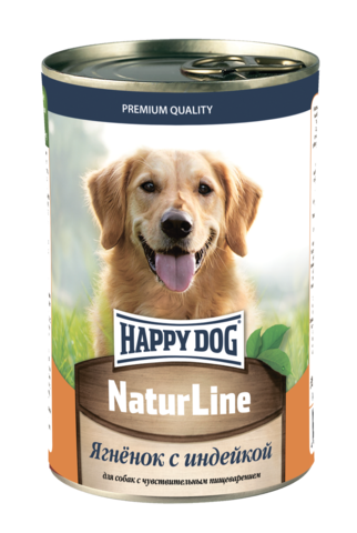 Консервы для собак Happy Dog NatureLine (Ягненок с индейкой)