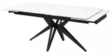 фото 6 Стол FORIO 160 MATT WHITE MARBLE SOLID CERAMIC / BLACK, DISAUR на profcook.ru