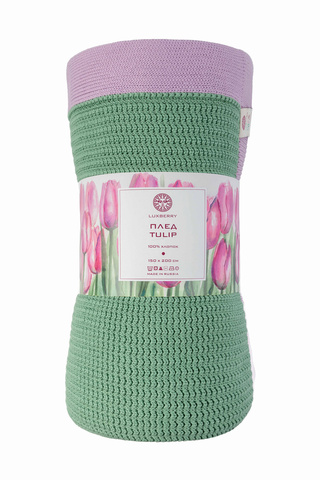 Плед 150х200 Luxberry Tulip базилик/фиалка