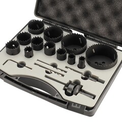 Набор коронок Bi-metall 16-76мм HSSE-Co8 17пр H-Tools 04403230