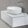 Шкафчик для накладной раковины Geberit VariForm, с двумя выдвижными ящиками, полкой и сифоном: B=135см, H=23.5см, T=51см, темно-серый / лакированный матовый, темно-серый / матовый