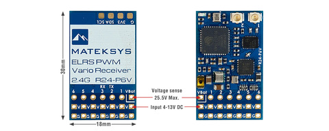 Приёмник Matek ELRS-R24-P6V PWM Vario 2.4