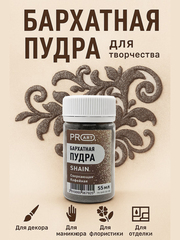 Бархатная пудра SHAIN №58, Сверкающая кофейная, 55 мл., ProArt