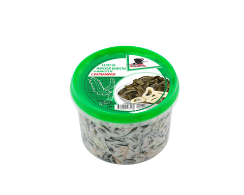 Салат из морской капусты в майонезе с Лососем 250гр