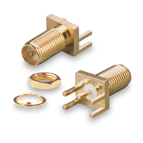 Разъем RP-SMA(female)- на плату толщиной 1,0 мм под пайку, удлиненный