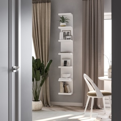 Полка Фора 190Е настенная, размеры: 30*189*27 см, цвет: белый