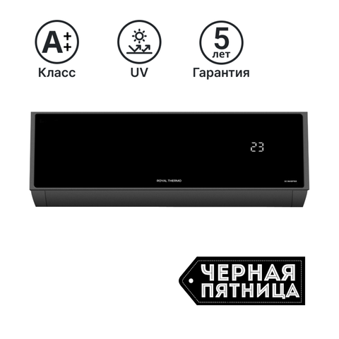 Купить Сплит-система инверторная Royal Thermo Barocco Black-12 недорого со склада в Хабаровске, Якутске, Владивостоке, Южно-Сахалинске, Благовещенске