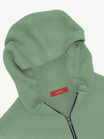 Толстовка на замке из мягкой шерсти