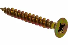 Саморез универсальный жёлтый оцинкованный 5×40, 1 шт.