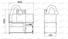 СС-02-07 Стол сварщика с вытяжным устройством, Kronvuz