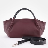 Сумка Саломея 362 гладкий бордо + черный