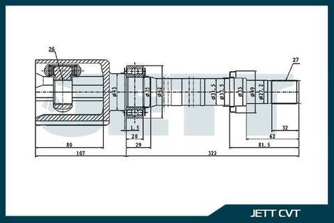 ШРУС внутренний JETT V40-1146
