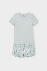 пижама  для девочки  К 1596/серое небо,лесная тайна