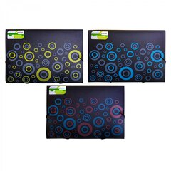 
          Папка на резинке Alingar, A4, 240х330х33 мм, 600 мкм, черная, матов. с цветным рисунком, "Black C"