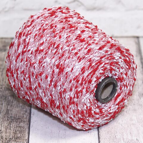 Пряжа фасонная LANIERA TRADING / BOTTONATO 520 красно-белый