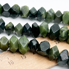 Серпентин бусины, размер около 6,8-8,5*9-10,5 мм, цена за набор 12-13 шт (1/4нити)