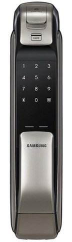 Врезной электронный дверной замок Samsung SHP-DP728 Dark Silver с отпечатком пальца