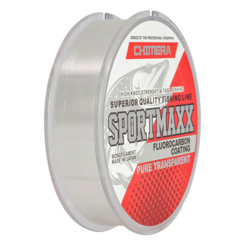 Леска CHIMERA SPORTMAXX Fluorocarbon Coating Pure Transparent 50m.0.30mm продажа от 5 шт.